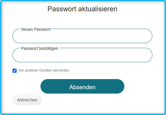 Passwort aktualisieren1 b