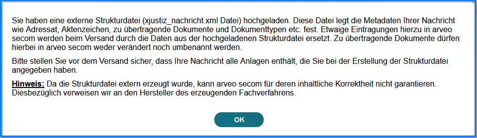 hochladen externer strukturdatensatz