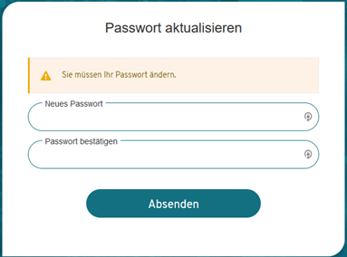 passwort aktualisieren